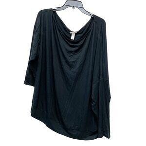 Ava & Viv Women's Black Dolman Sleeve Cowl Neck Top Size 2X